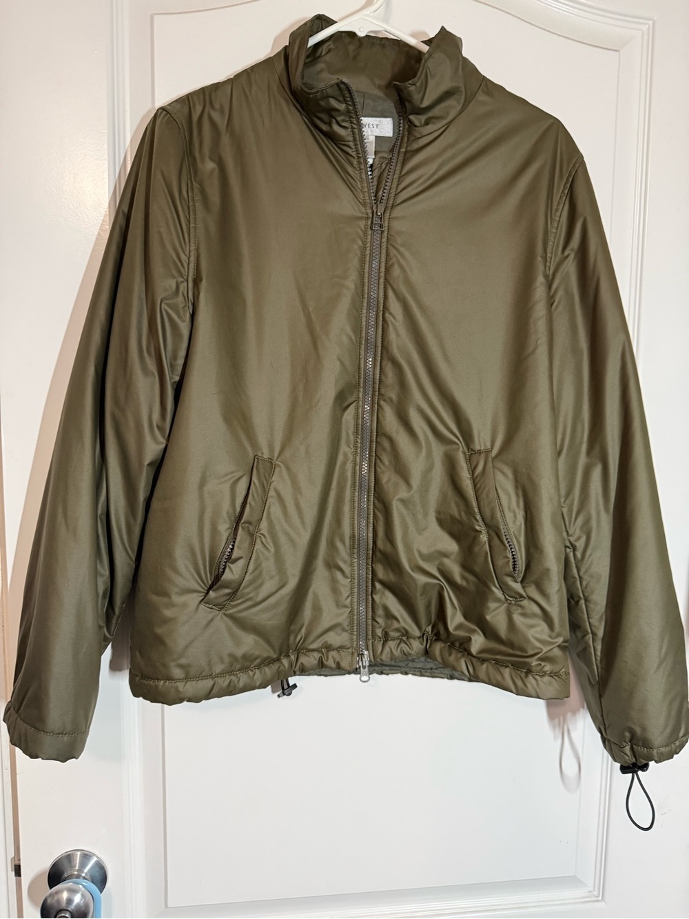 Nine West Olive Green Lightweight Puffer Jacket